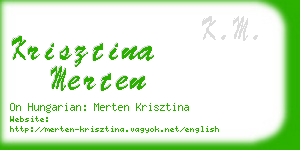 krisztina merten business card